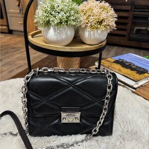 MICHAEL Michael Kors Black Quilted Crossbody Bag